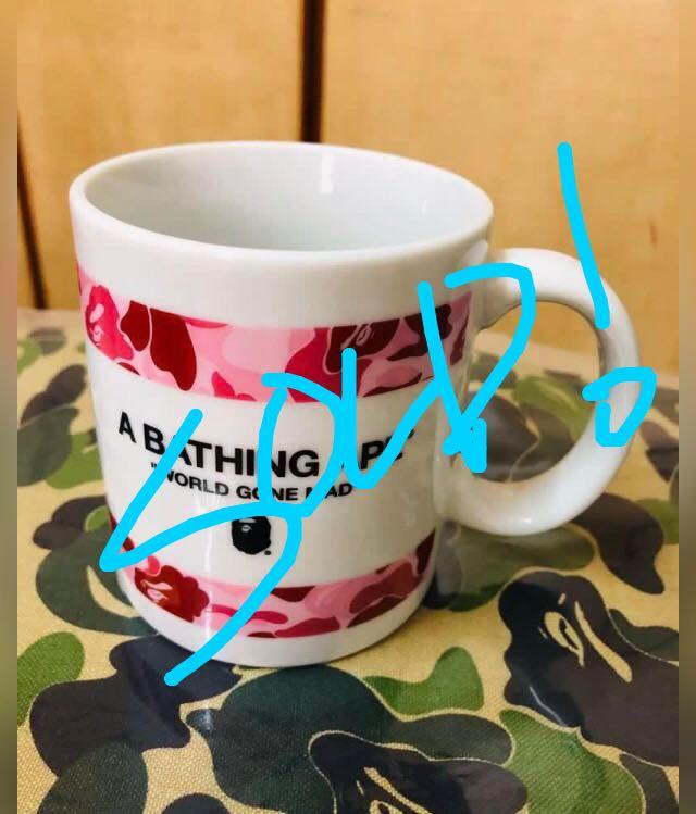 A BATHING APE / BAPE DRINKING GLASS & COFFEE MUG, Furniture & Home Living,  Kitchenware & Tableware, Coffee & Tea Tableware on Carousell