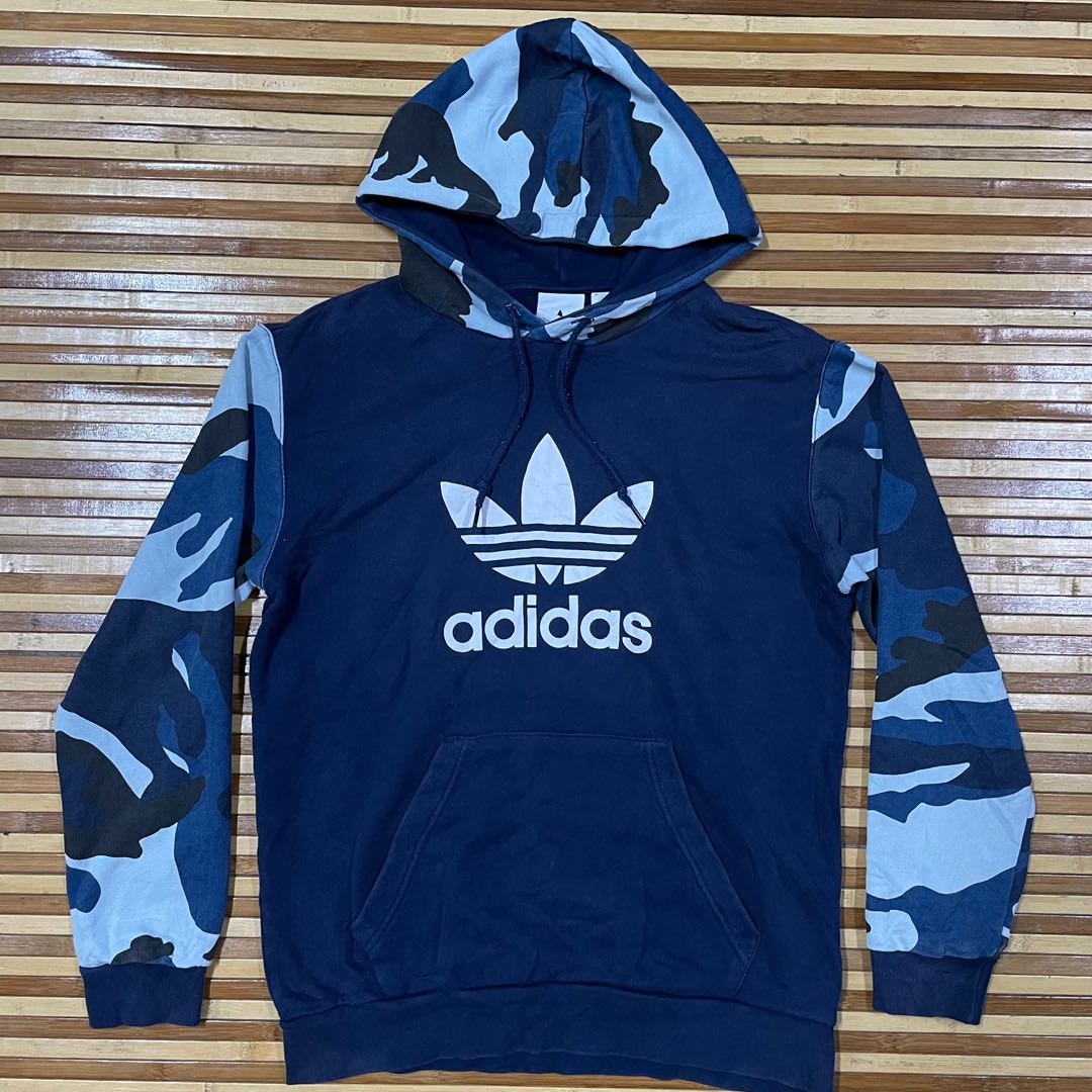 Blue camo adidas hoodie store