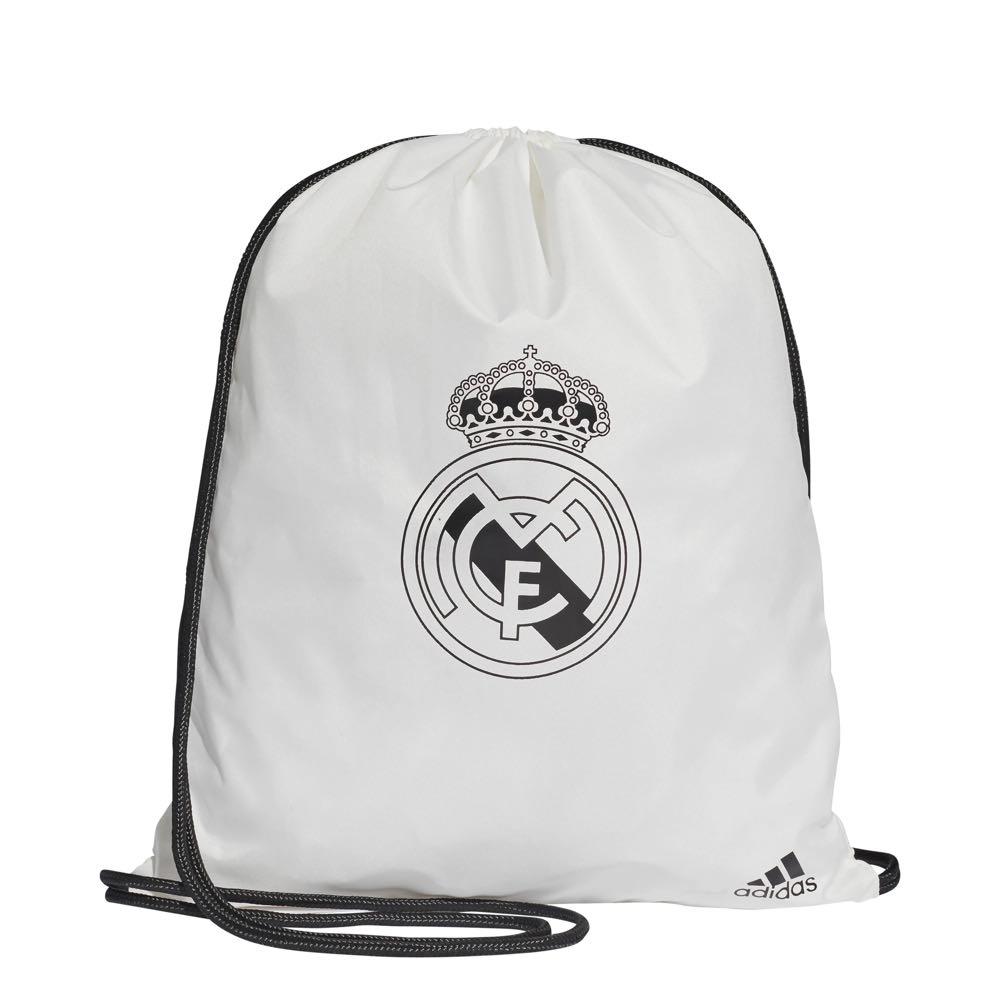 Adidas Real Madrid Draw String Bag (Category: Sling Bags) located in Singapore. Submitted by pancaketato (Listing ID 1129838732, Image 1). Description: Authentic Adidas Real Madrid Drawstring Bag. In original packaging and tag still on.