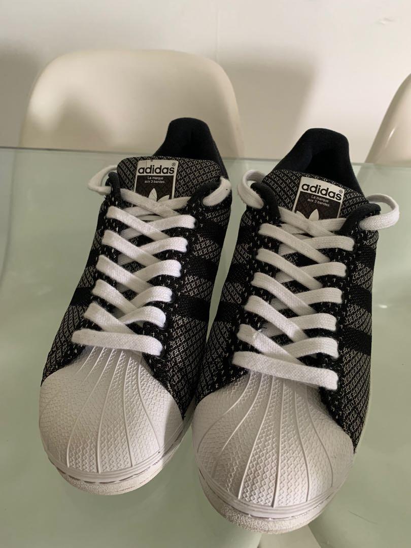 Araña diapositiva Llamarada Adidas superstar weave black white, Men's Fashion, Footwear, Sneakers on  Carousell