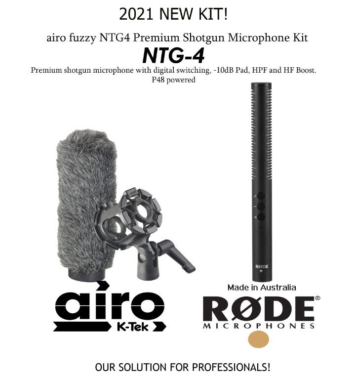 Airo Fuzzy NTG4 Shotgun microphone boom mic kit, Audio, Microphones on Carousell