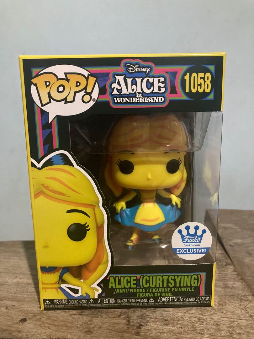 Alice (curtsying) Blacklight Funko Pop (Category: Designer & Blind Box Toys) located in San Jose. Submitted by frantk (Listing ID 1129747640, Image 1). Description: For sale Mint condition Never out of the box With free protector Payment: Gcash or Unionbank Meet up: UST España, Manila Shipping via Lalamove/Grab - LBC for provincial Message me for inquiries :).