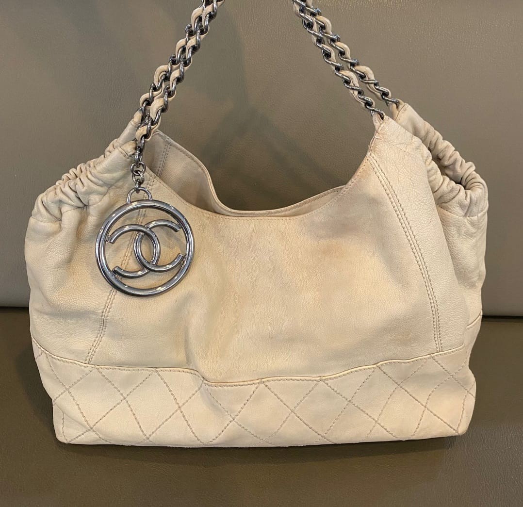 Chanel Satin Coco Cabas Tote Labellov Buy and Sell Authentic