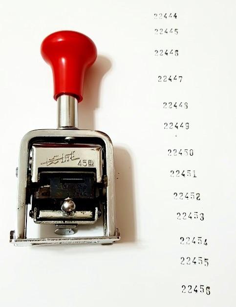 Auto Numbering Stamp (6 Digits, Metal), Hobbies & Toys, Stationery ...