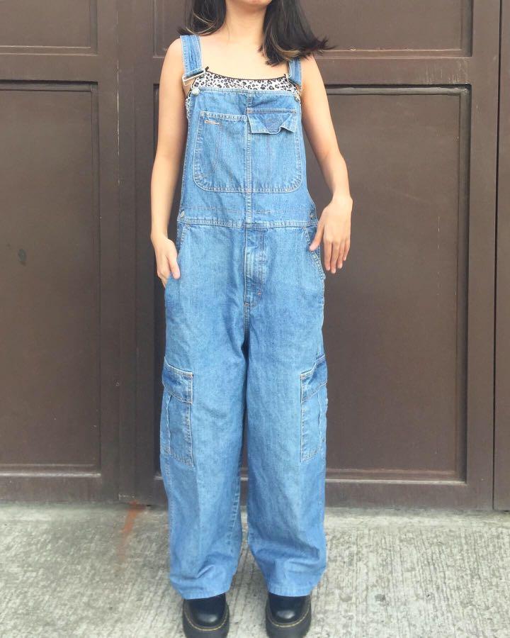 Baggy denim overalls 💙, Women's Fashion 