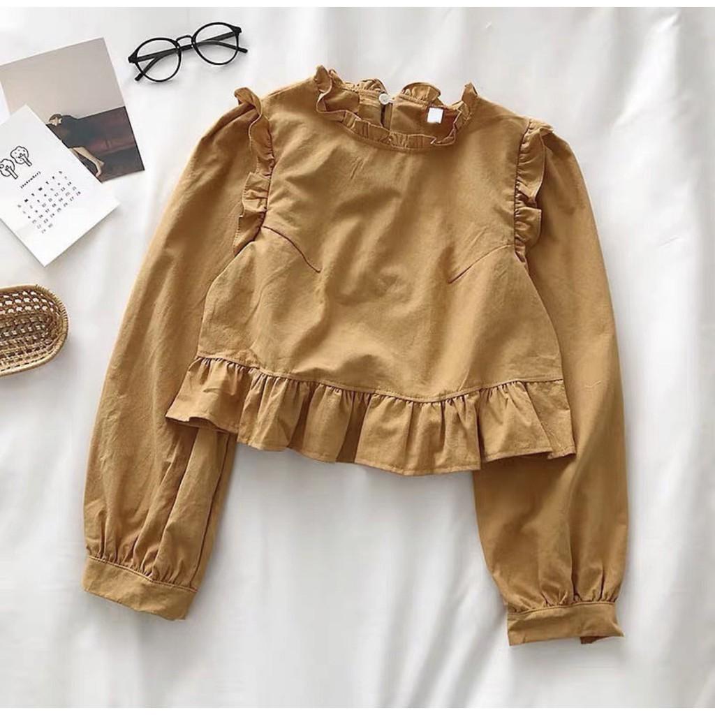 Baju ruffle top sales