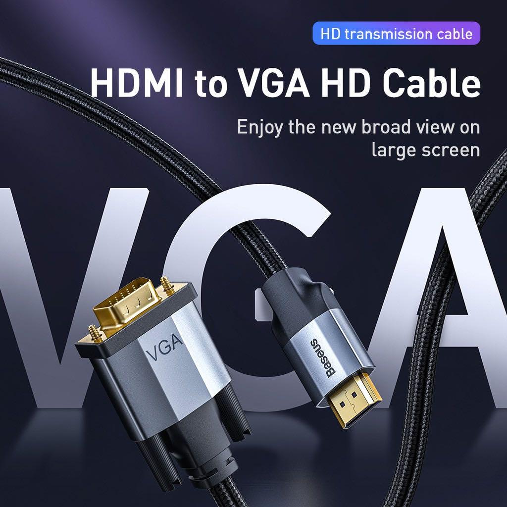 Baseus Enjoyment HDMI To VGA 1080P High Definition Plug and Play HDMI