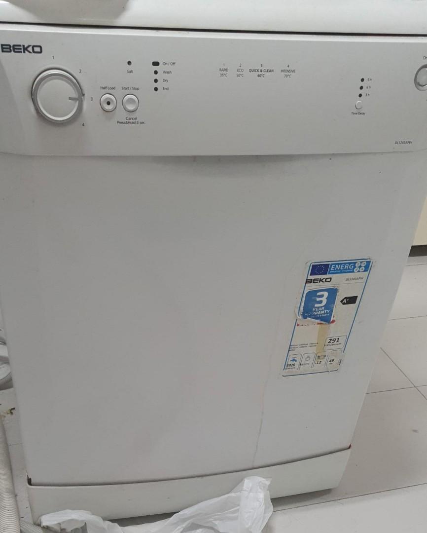 Beko DL1243APW Freestanding Dishwasher, TV & Home Appliances, Kitchen