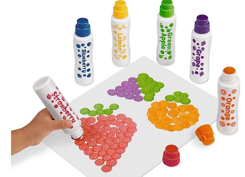 Do A Dot Art Fruit Scented Washable Dot Markers for Kids and Toddlers  Educational Set of 6 Pack, The Original Dot Marker