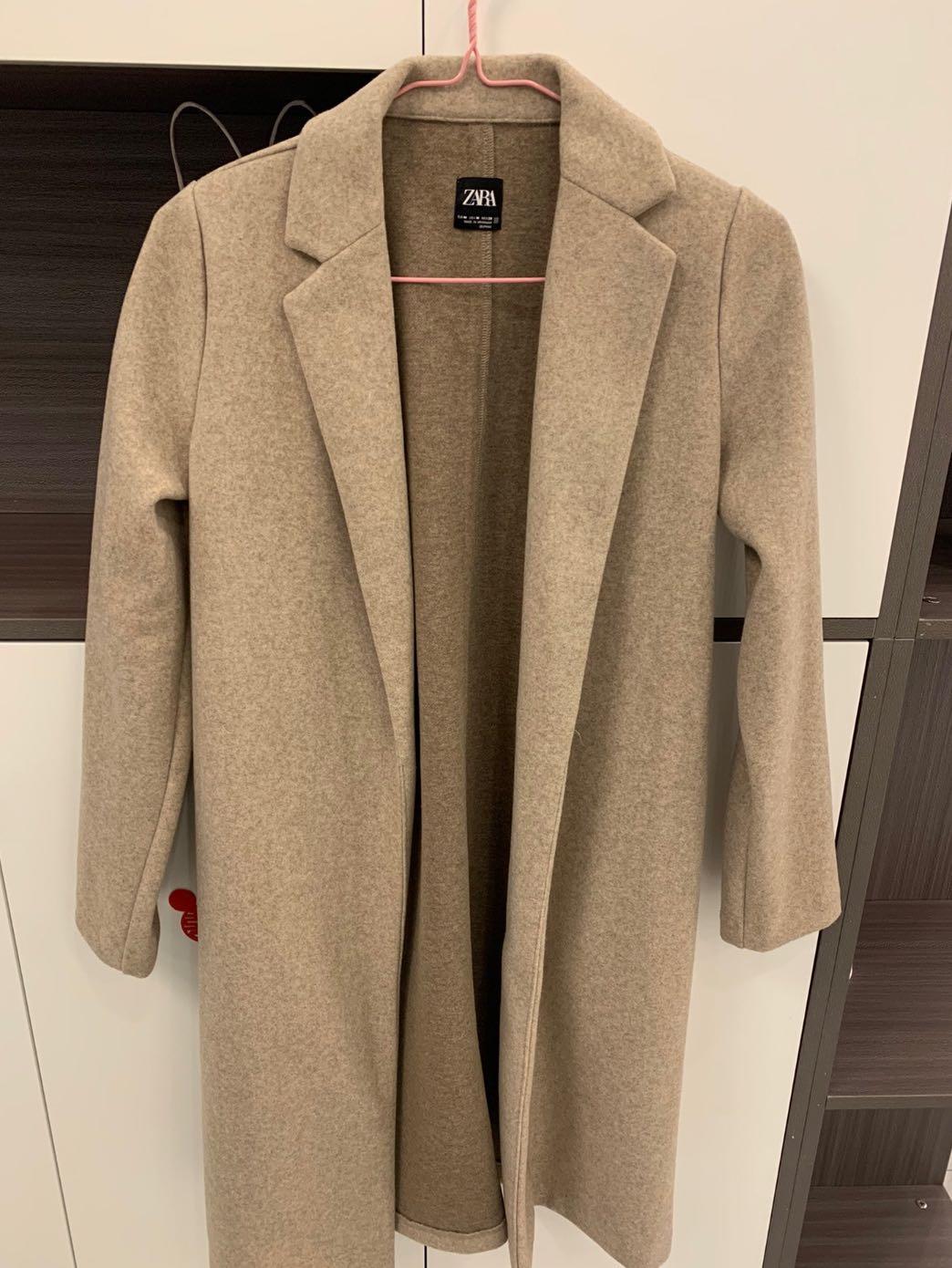 Zara sand coat new arrivals