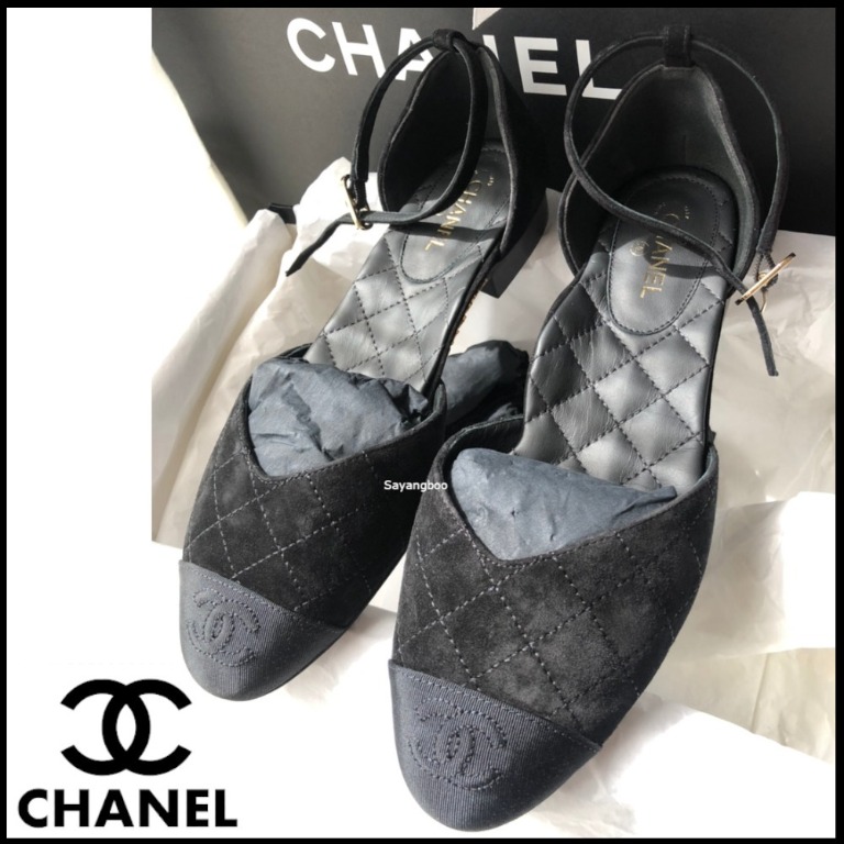 Chanel Pearl-Embellished Mary-Jane Contrast Shoes in Beige & Black — UFO No  More