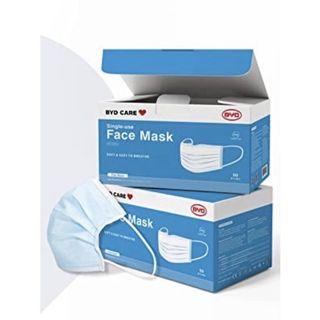 BYD care mask single use 3 Ply Face Mask 50 pcs Disposable Surgical Mask