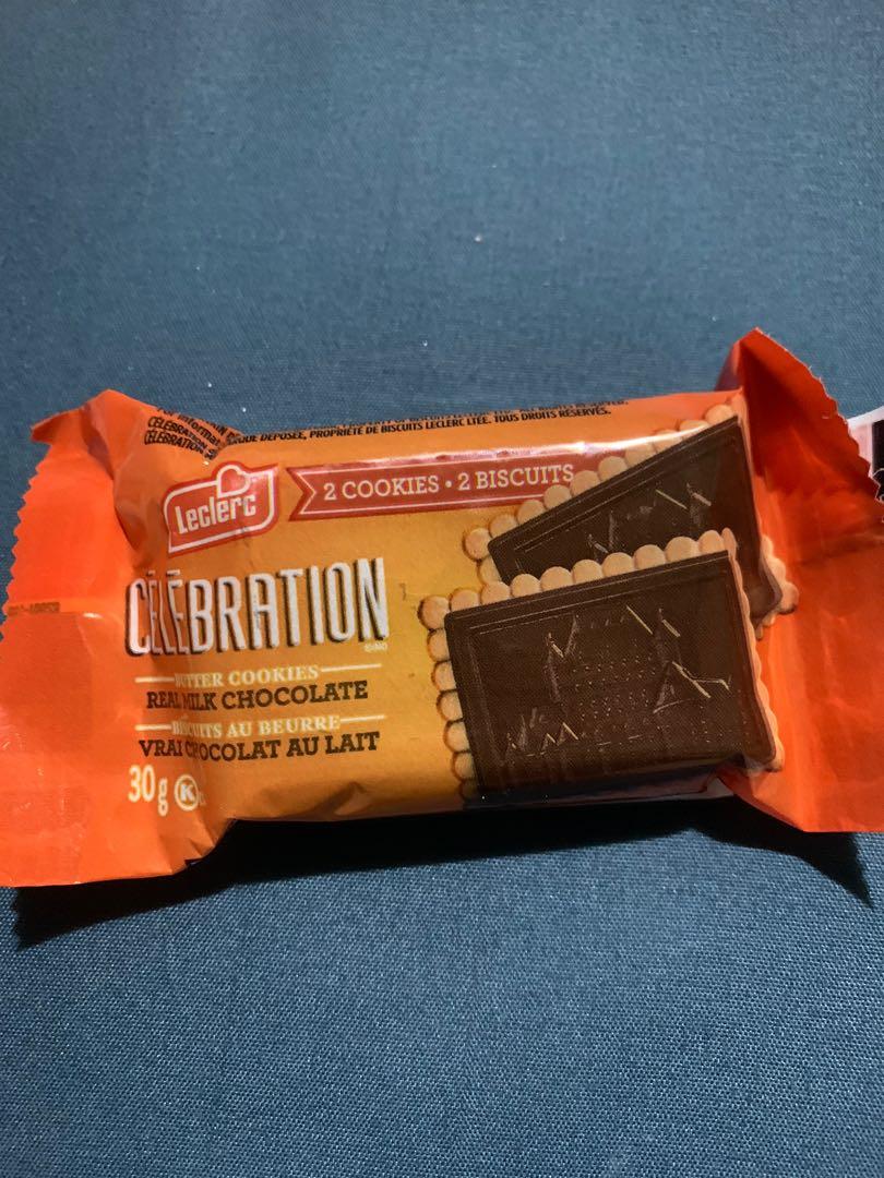 Celebration chocolate biscuits (Category: Gift Baskets & Hampers) located in Manila. Submitted by kylier27 (Listing ID 1129821839, Image 3). Description: sold per packet (2 cookies inside) best before: Apr 09, 2022 flavors: milk chocolate caramel truffle 45% dark chocolate.
