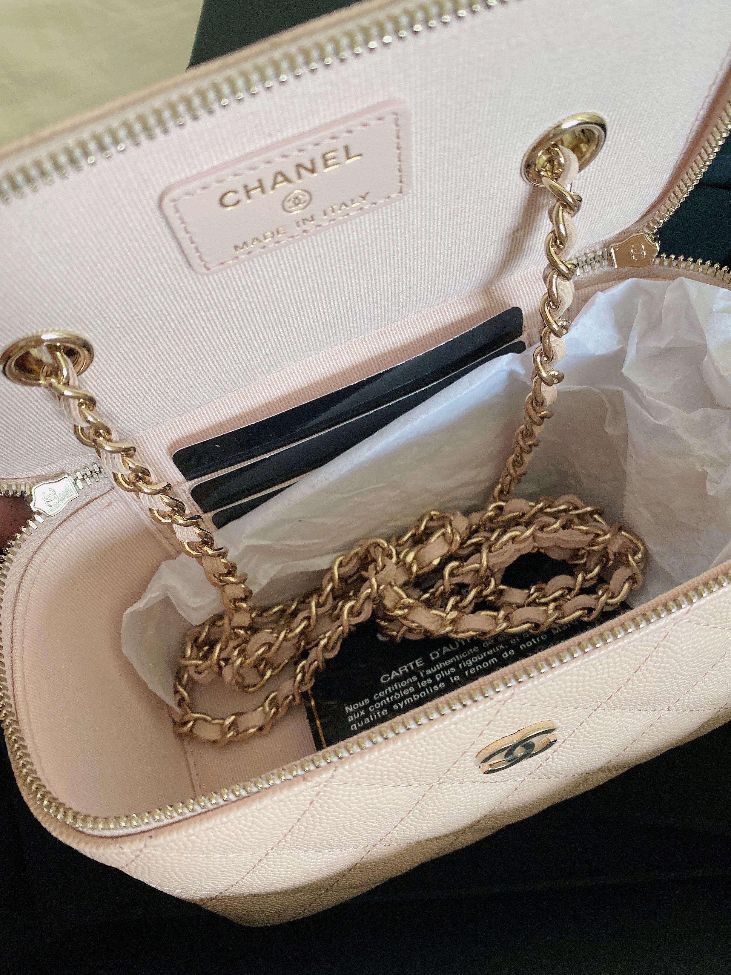 Chanel 22C Cosmetic Pouch in Light Beige Caviar in LGHW – Brands Lover