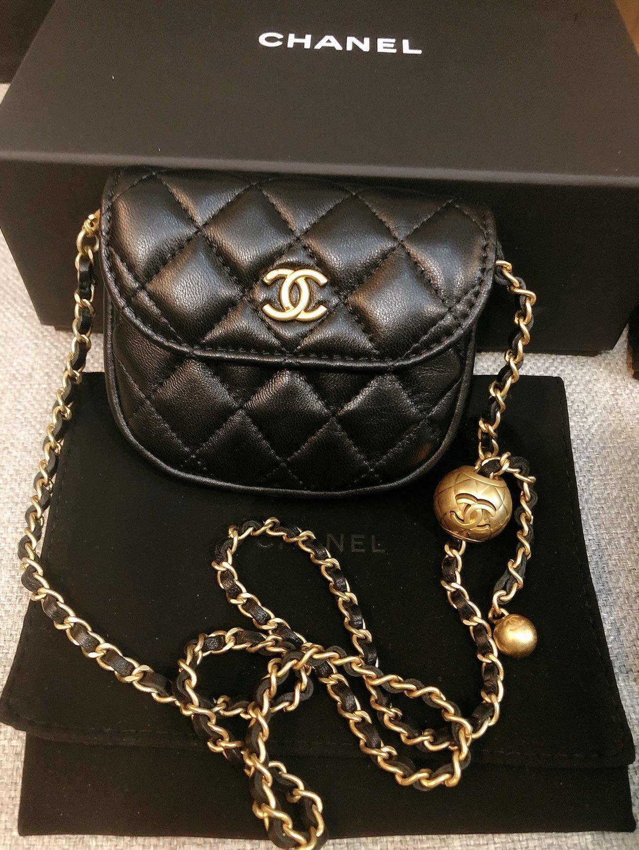 Chanel Pearl Crush Belt Bag - with golden ball, Luxury, Bags