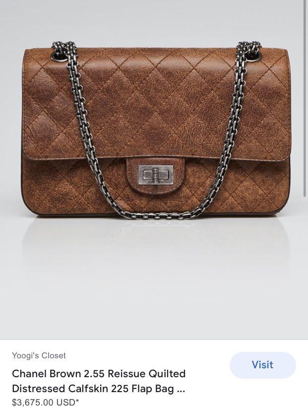 Chanel Reissue 225 Flap Brown, Women's Fashion, Bags & Wallets, Purses &  Pouches on Carousell