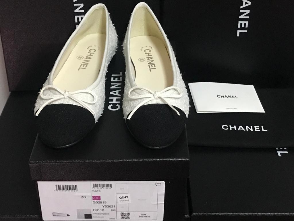Chanel Shoes Size 38, Luxury, Sneakers & Footwear on Carousell