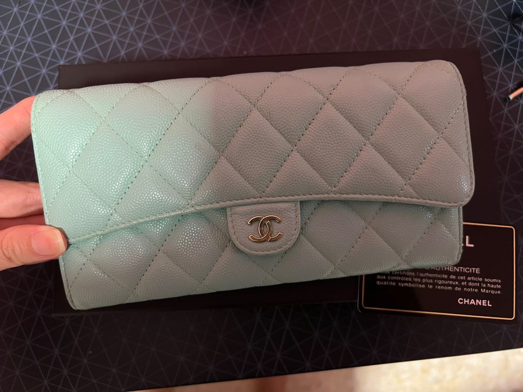 chanel tiffany blue wallet