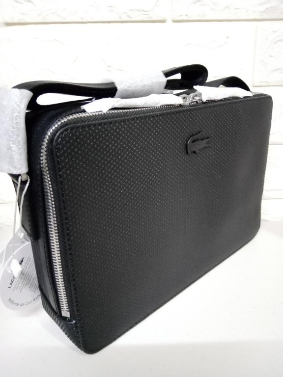 Men's chantaco matte stitched leather zippered crossbody bag store