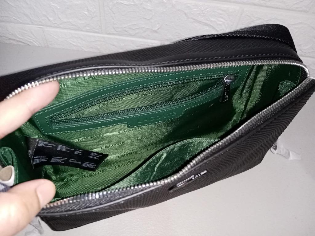 Men's chantaco matte stitched leather zippered crossbody bag sales
