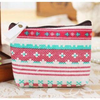 Christmas Gift Cute Mini Canvas Coin Pouch Mini Floral Canvas Coin Cases Keys Bags Zip Wallet 