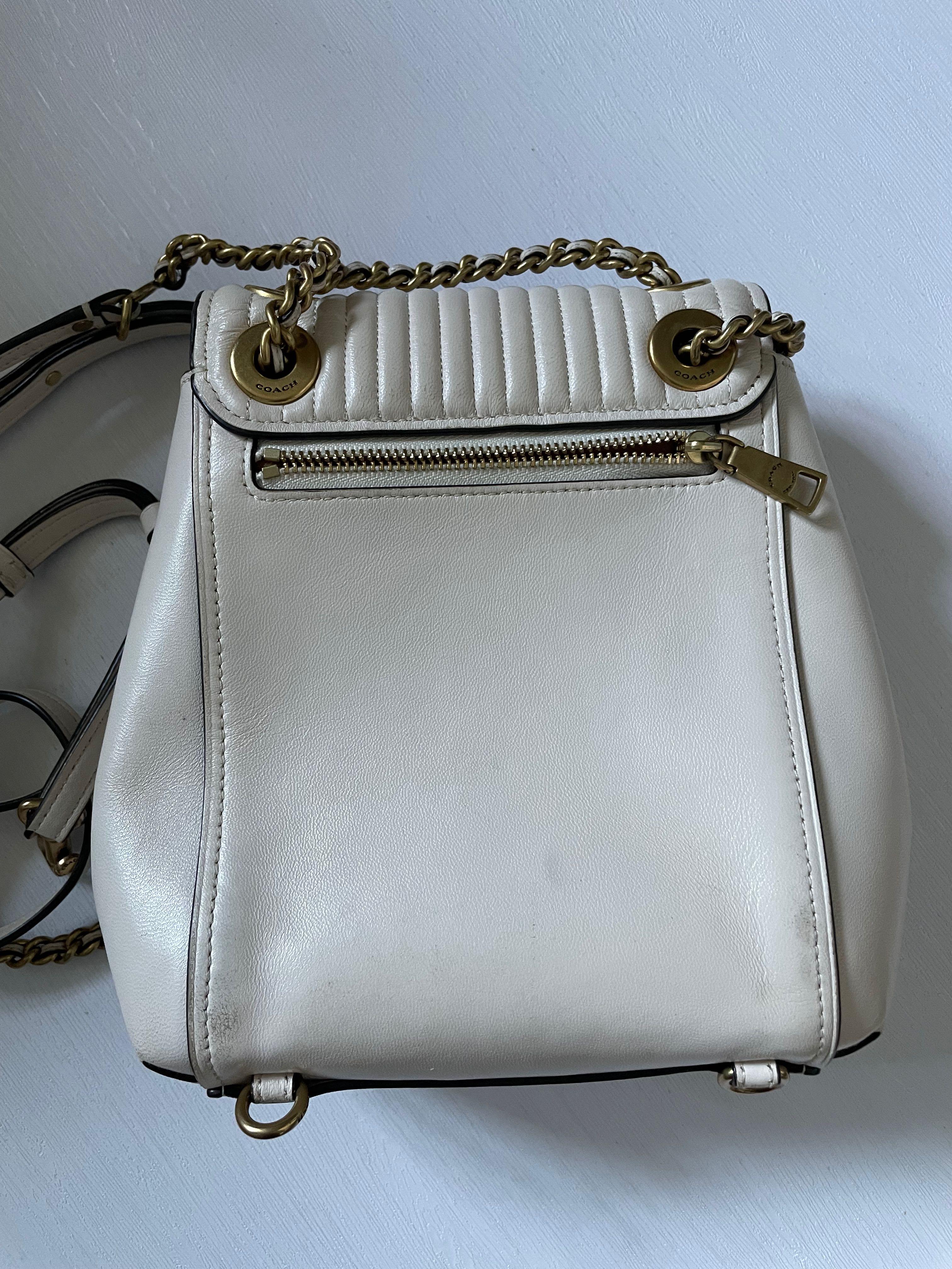Coach parker backpack white best sale