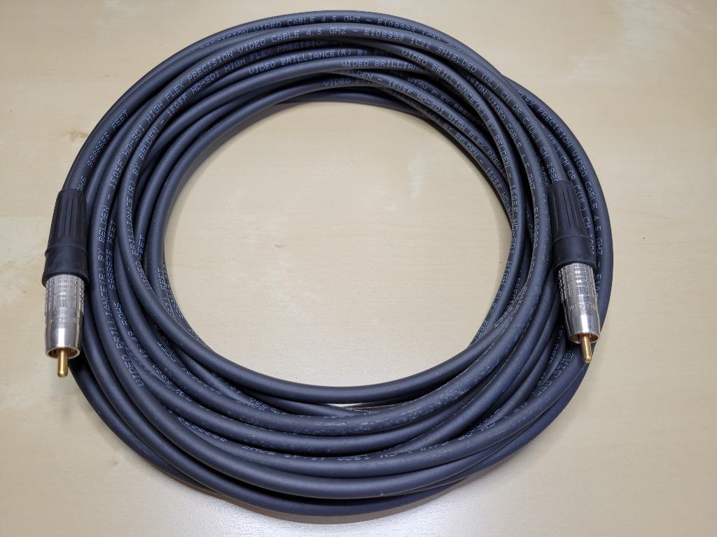 Coaxial Cable (Belden 1505f, Canare RCA plugs, 12 meters), Audio, Other  Audio Equipment on Carousell