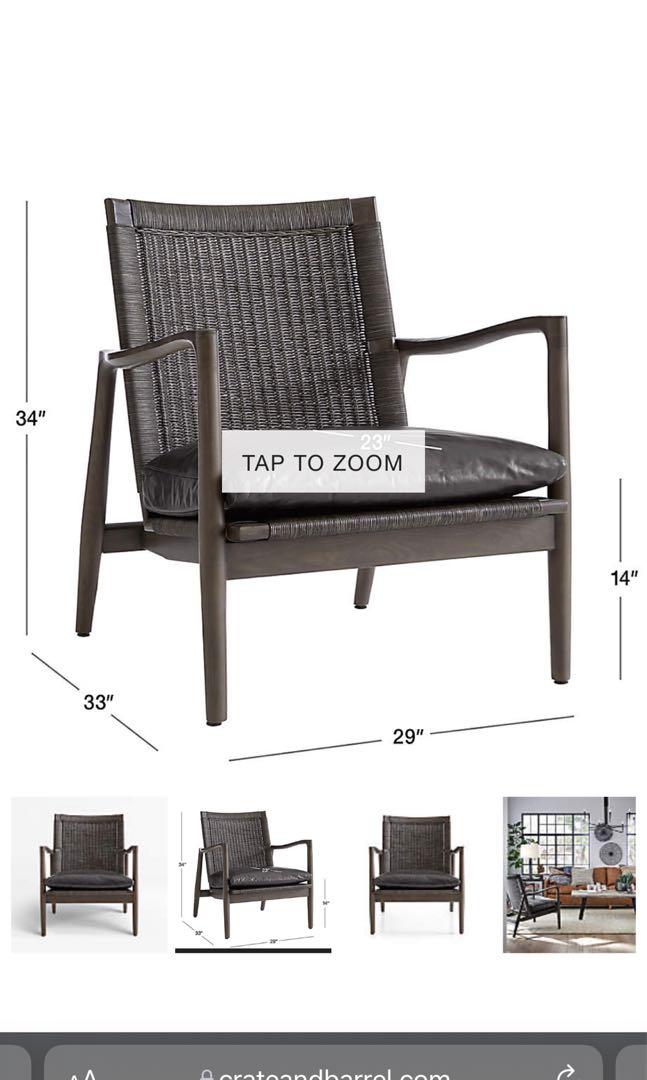 Crate and barrel shop sebago chair