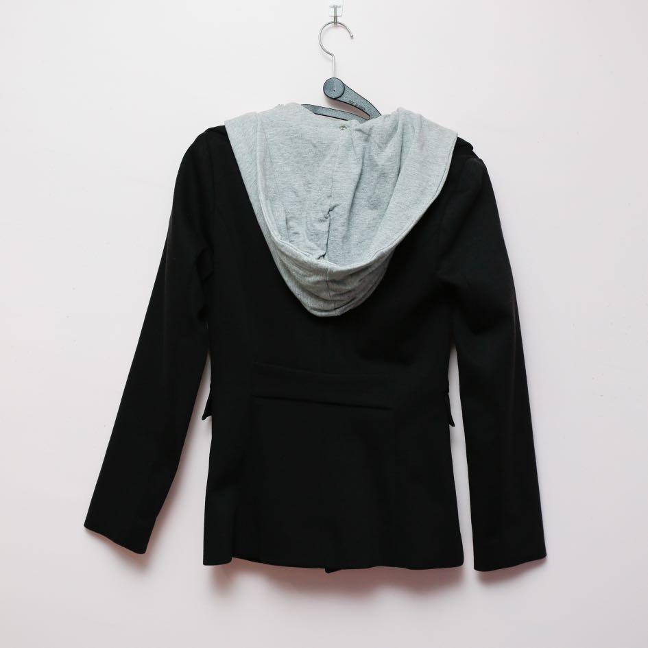Cynthia rowley blazer with detachable hoodie new arrivals