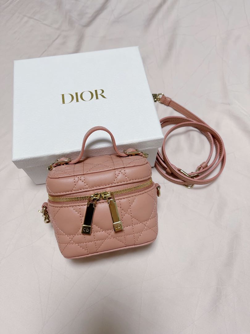 Christian Dior 2021 Cannage Micro Lady Dior Vanity Case - Pink Mini Bags,  Handbags - CHR360954