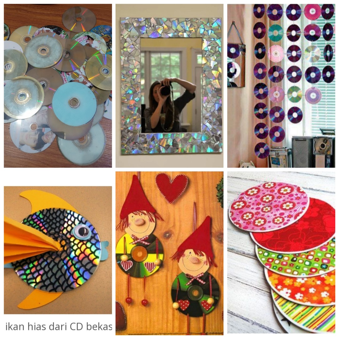 Disc CD VCD DVD Bekas Rusak untuk diy prakarya kesenian kerajinan ...