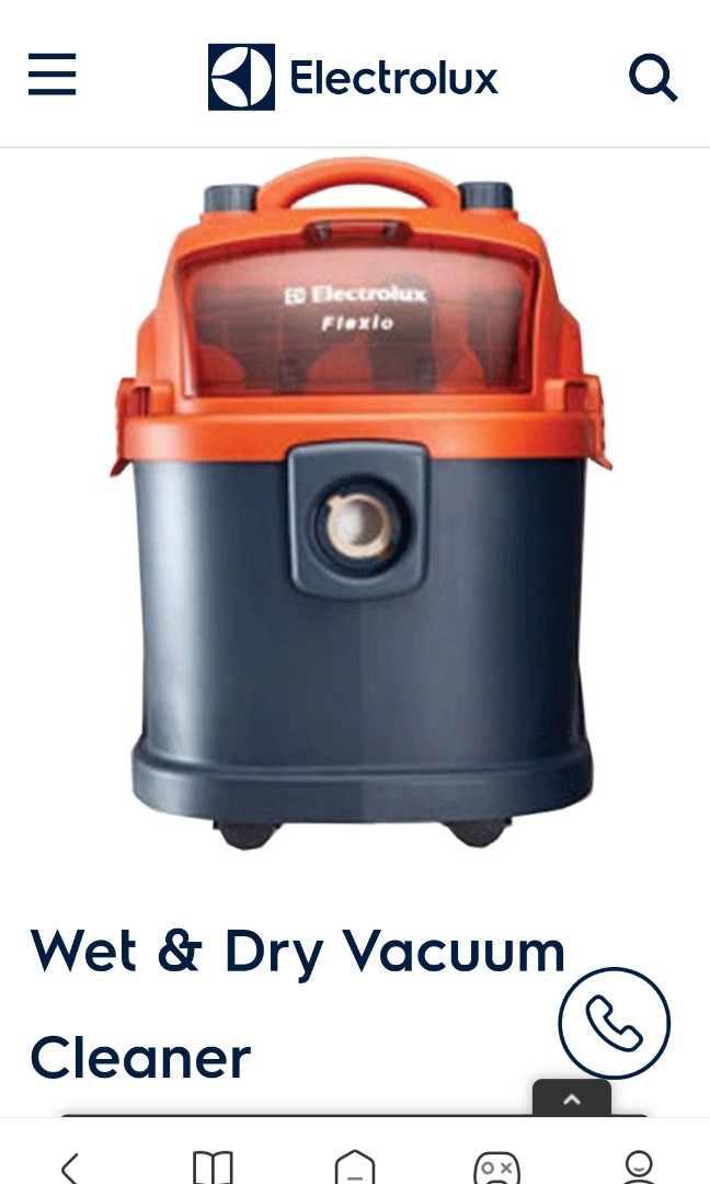 Electrolux Z931 Flexio II Wet & Dry Vacuum Cleaner, TV & Home Appliances, Vacuum Cleaner