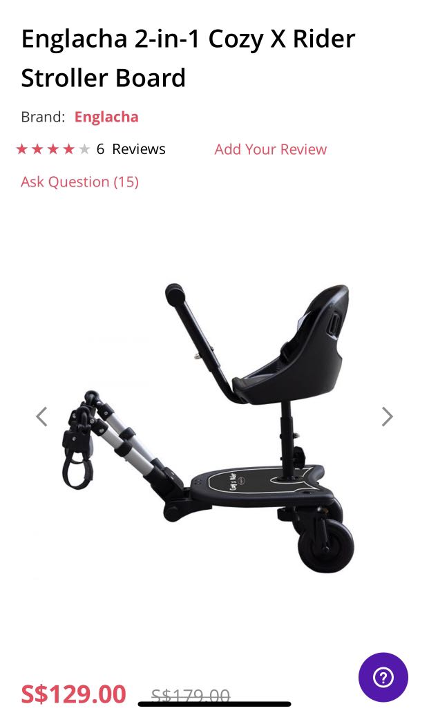 Englacha 2 in 1 Cozy X Rider Stroller Board