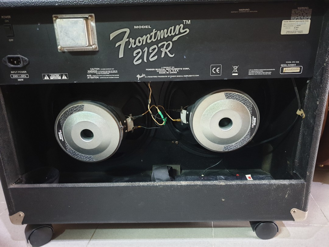 Fender frontman 212r hot sale speakers