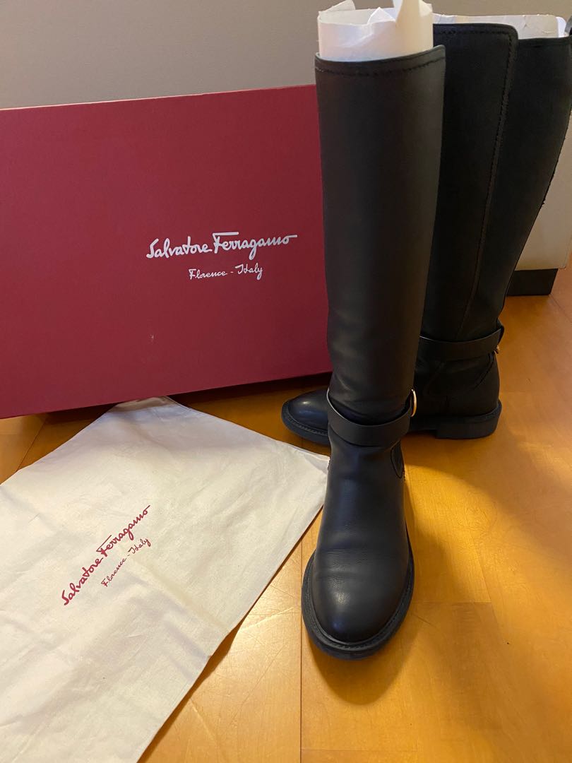 Ferragamo knee high boot 35.5 85 off Carousell