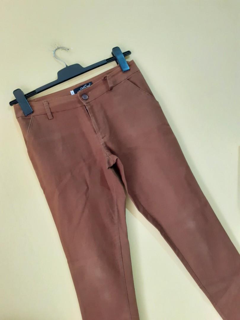 ⭐FlashSale⭐Browny Skinny Pants, Fesyen 
