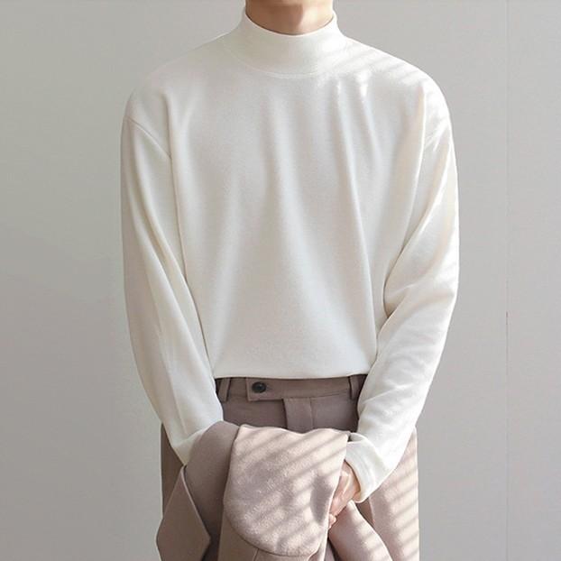 M 3XL Korean Style Mock Turtleneck Sweater