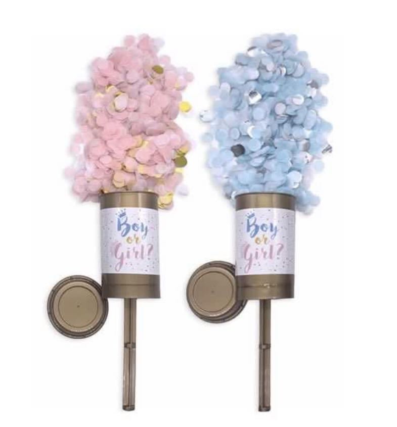 Gender reveal confetti popper (girl), Hobbies & Toys, Stationery