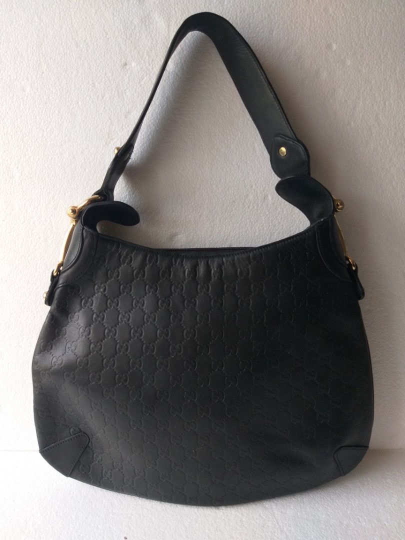 Gucci hobo sales bag black leather