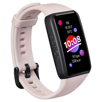 全新未開封Honor Band 6 智能手環珊瑚粉香港行貨, 手提電話, 智能穿戴