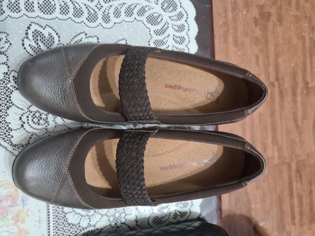 Hush Puppies Body Shoe Mary Jane style Brown leather, Women's Fashion