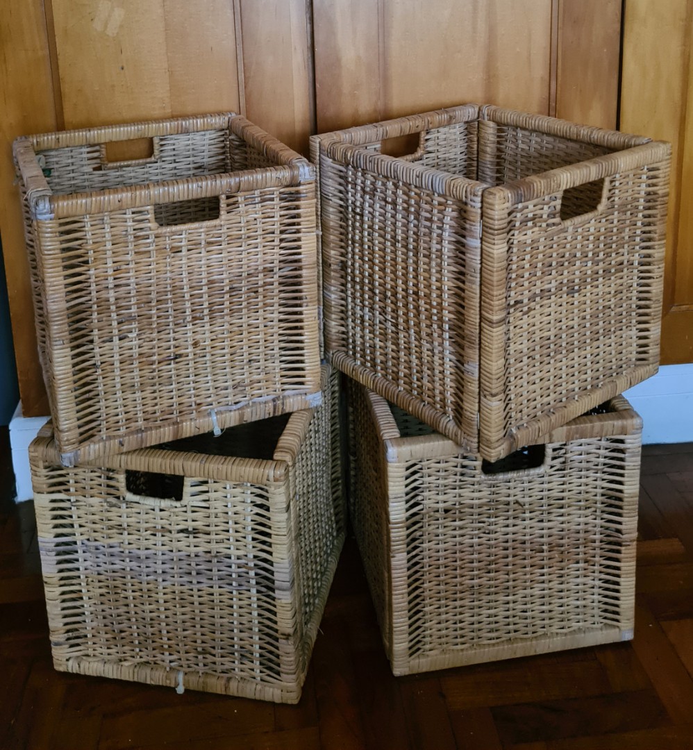 Ikea Rattan Box storage, Furniture & Home Living, Home Improvement & Organisation, Storage Boxes
