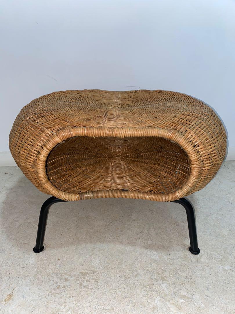 IKEA rattan footstool Gamlehult chair , Furniture & Home Living