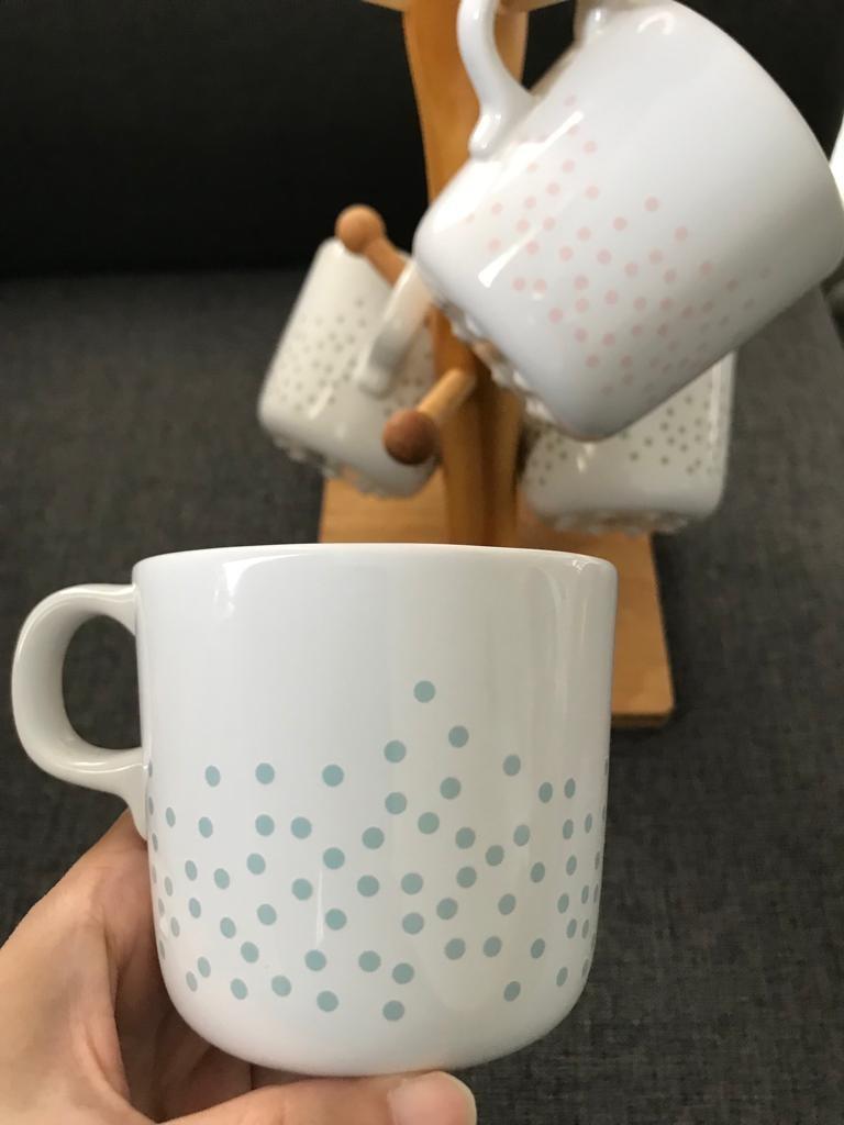 IKEA tea cup set with wooden stand, Furniture & Home Living