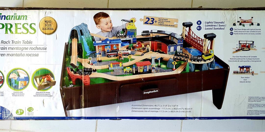 Mountain rock store train table imaginarium