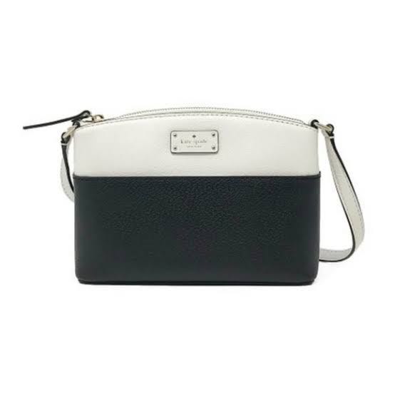 Arriba 61+ imagen kate spade black and white crossbody bag