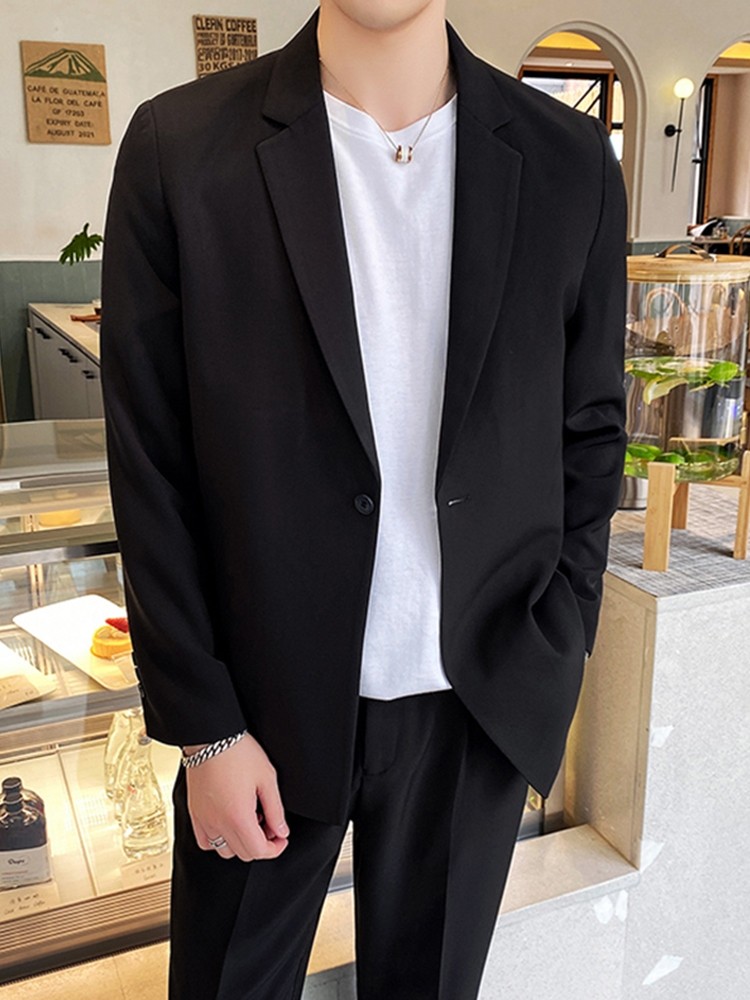 KOREA STYLE MODEL MAN BLAZER JACKET CASUAL FORMAL SUIT, Men's Fashion ...
