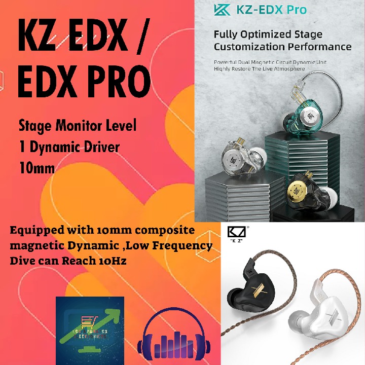 KZ EDX PRO Earphone 10mm Dual Magnetic Circuit Dynamic Drive HIFI