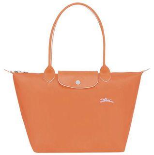 Longchamp nylon orange big tote bag