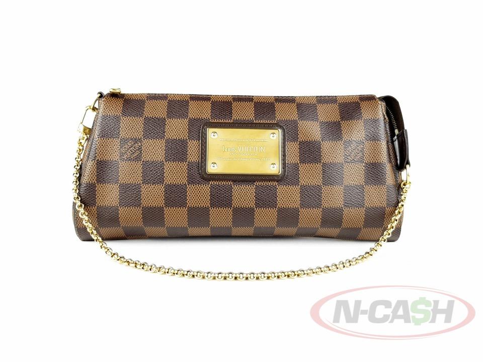 Louis Vuitton Pochette Eva Clutch Damier Azur, Luxury, Bags & Wallets on  Carousell